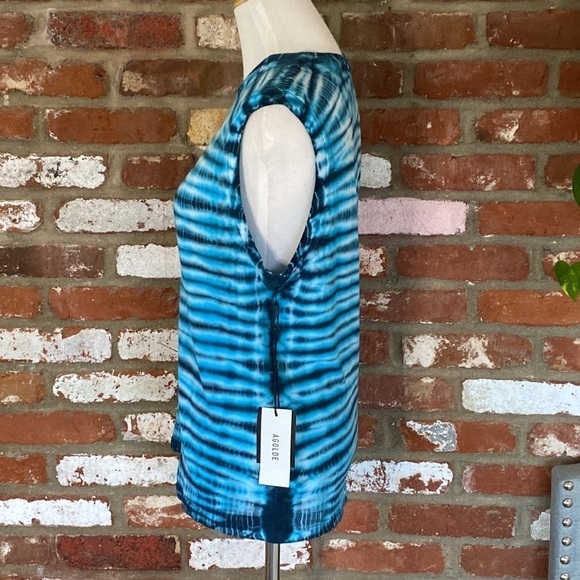 AGOLDE Futura Blue Tie-Dyed Muscle Tee Tank Top Sleeveless size medium - Picture 5 of 10